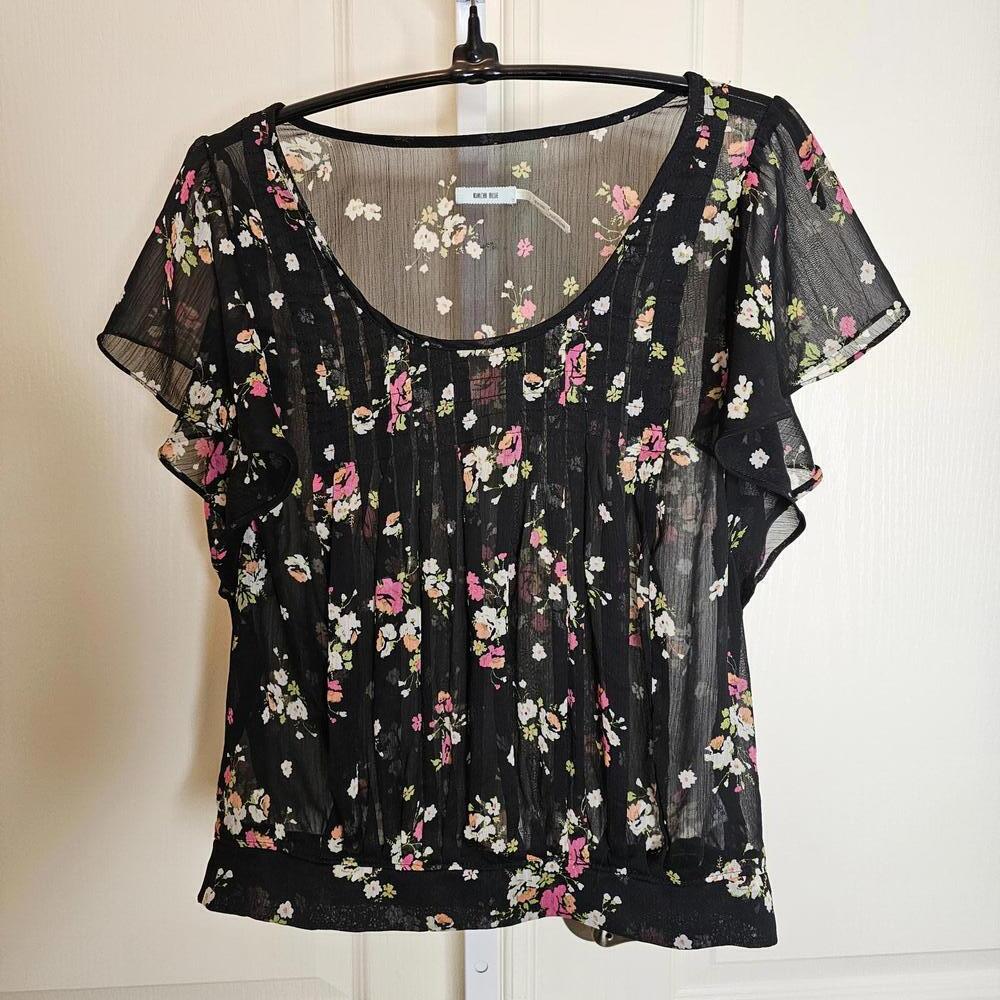 Kimchi Blue Floral Sheer Blouse